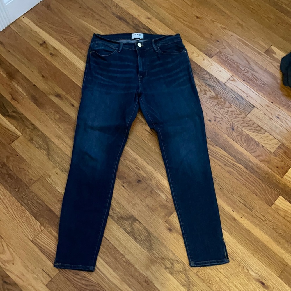 Frame denim jeans with slit ankle detail size 30